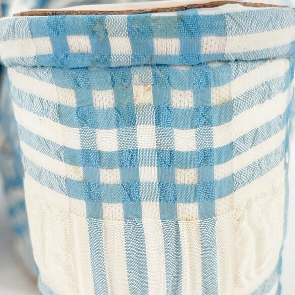 Loeffler Randall Blue Natalia Gingham Plaid Bow Platform Block Heel Sandal US 6 - Picture 10 of 12